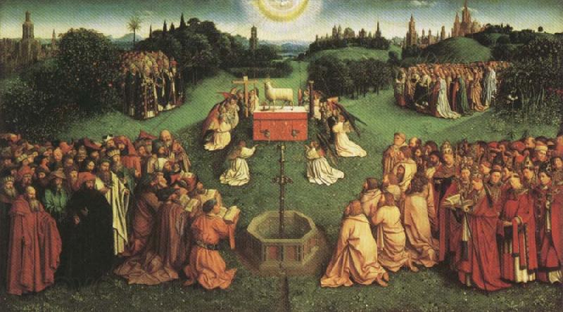 Jan Van Eyck Adoration fo the Mystic Lamb,from the Ghent Altarpiece